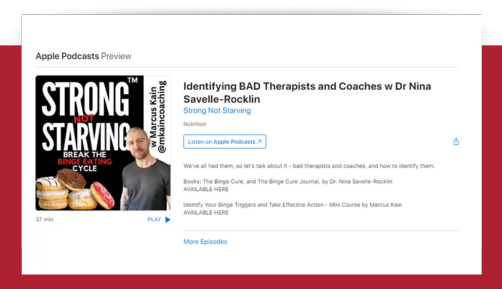 Identifying BAD Therapists and Coaches w/ Dr Nina Savelle-Rocklin