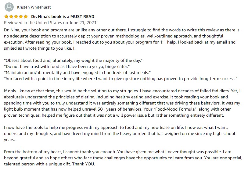 Customer testimonial
