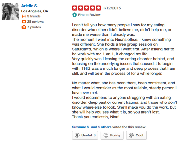 Customer testimonial