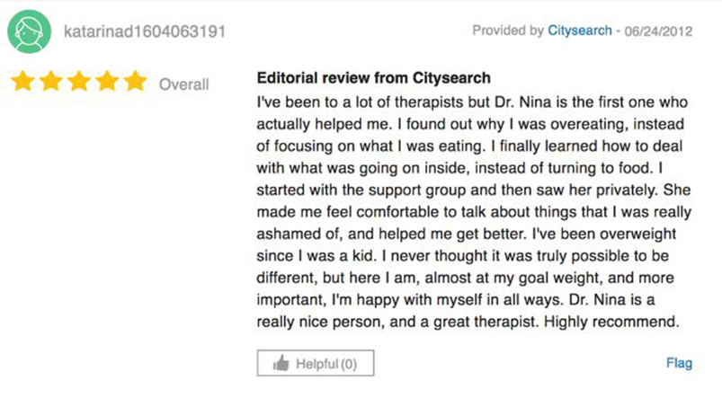 Customer testimonial