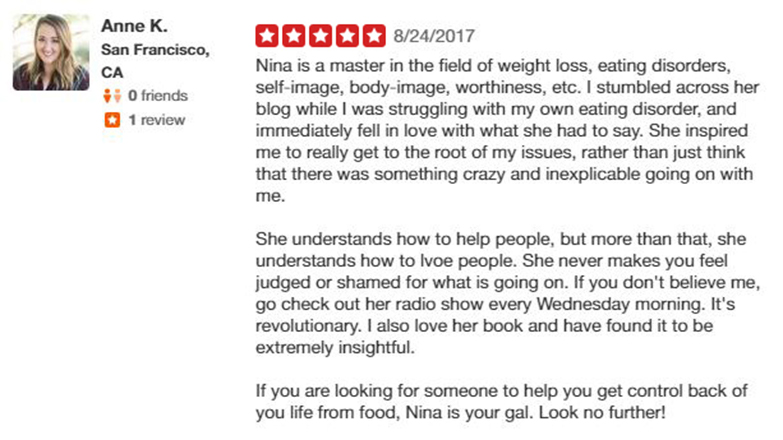 Customer testimonial